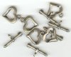 5 21mm Antique Gold Finish Heart & Arrow Toggle Clasps